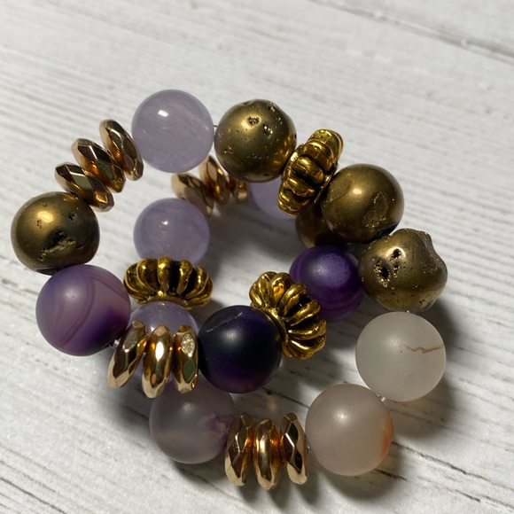 Amethyst Stretch Bracelet - Picture 2 of 2
